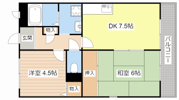 サンリブ甲西の物件間取画像